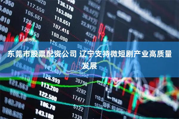 东莞市股票配资公司 辽宁支持微短剧产业高质量发展
